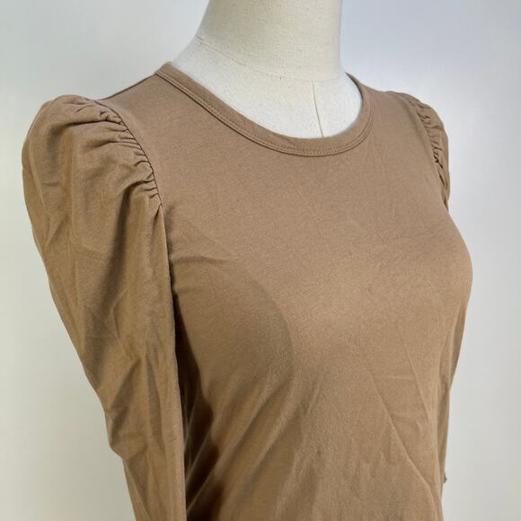 Pomander Place Tan Vesty Long Sleeve Crewneck Top Blouse - Picture 4 of 10